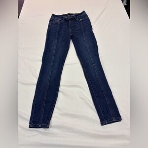 Judy Blue 5/27 Blue Mid Rise Skinny Stretch Mid Seam Stitch Denim Jeans